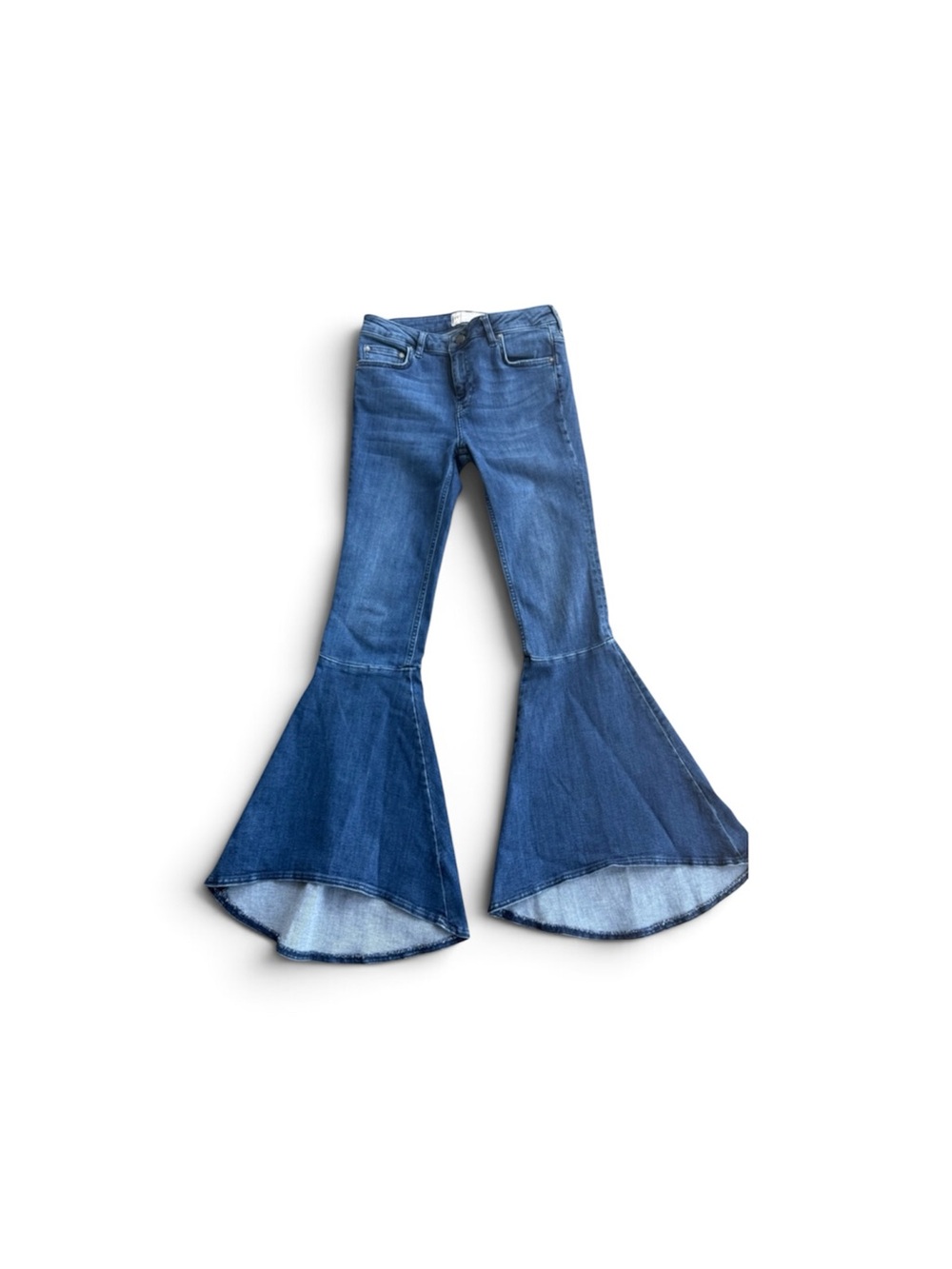 Free People Dark Blue Flare Pocket bell bottom Denim Jeans 26